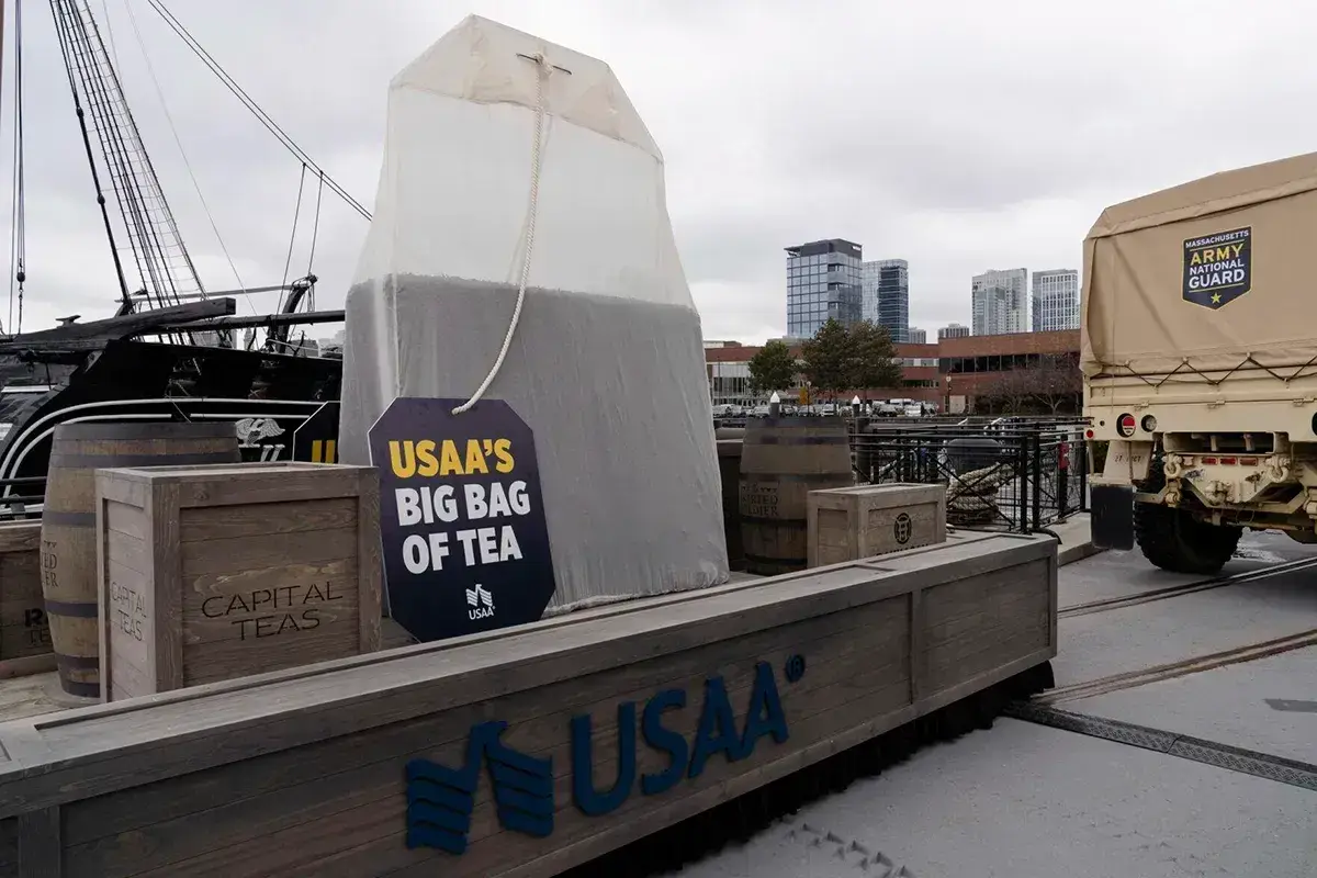 Admirals Blend tea featured in USAA's Army-Navy Game Bag of Tea Event